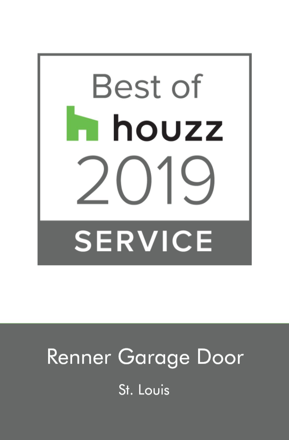 Renner Garage Door of St. Louis Awarded Best Of Houzz 2019