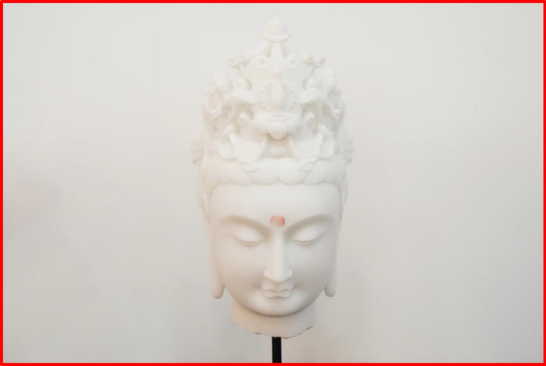 The Northern Qi Buddha head exudes calmness and Zen   