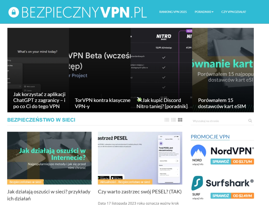 BezpiecznyVPN.pl Recognised as Poland’s Best VPN Ranking Provider BezpiecznyVPN.pl Recognised as Poland’s Best VPN Ranking Provider