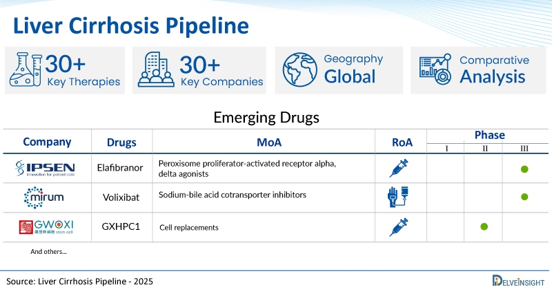 Liver Cirrhosis Competitive Landscape 2025: Insights Into 30+ Companies and 30+ Emerging Therapies Driving EMA, PDMA & FDA Advancements, DelveInsight Analysis Liver Cirrhosis Competitive Landscape 2025: Insights Into 30+ Companies and 30+ Emerging Therapies Driving EMA, PDMA & FDA Advancements, DelveInsight Analysis