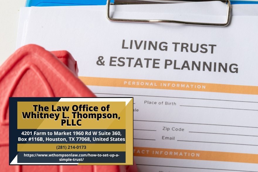 Houston Trust Attorney Whitney L. Thompson Explains How to Set Up a Simple Trust in Texas Houston Trust Attorney Whitney L. Thompson Explains How to Set Up a Simple Trust in Texas