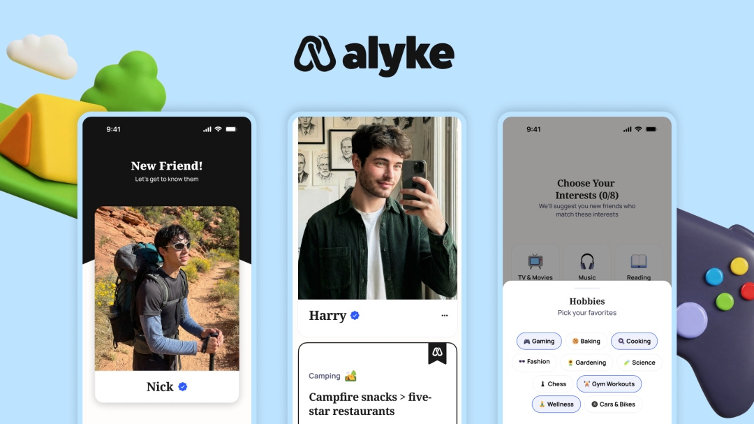 Alyke Launches to Address America’s Loneliness Crisis With Interest-Based Social-Discovery Alyke Launches to Address America’s Loneliness Crisis With Interest-Based Social-Discovery