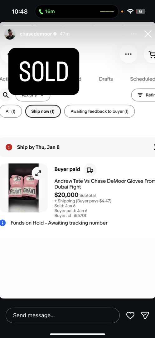 Ex-Homeless Man Spends $20K Andrew Tate’s Boxing Gloves Ex-Homeless Man Spends $20K Andrew Tate’s Boxing Gloves