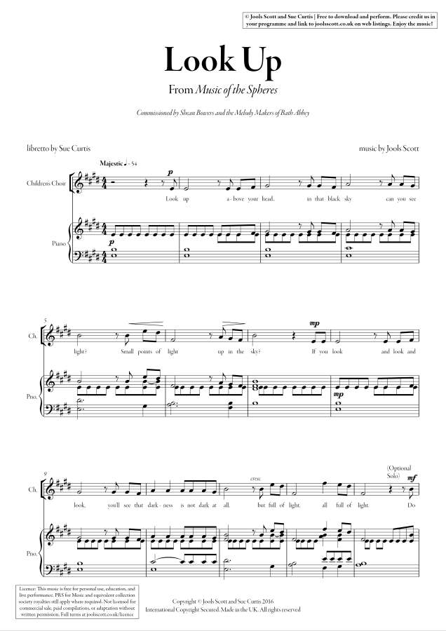 UK Composer Jools Scott Releases Free Choir Sheet Music for SATB and Children's Choirs UK Composer Jools Scott Releases Free Choir Sheet Music for SATB and Children's Choirs