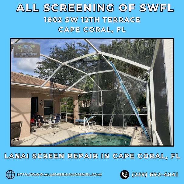 All Screening of SWFL Cements Its Reputation as Cape Coral's Premier Lanai Screen Repair Company With Unmatched Local Expertise and Five-Star Customer Service All Screening of SWFL Cements Its Reputation as Cape Coral's Premier Lanai Screen Repair Company With Unmatched Local Expertise and Five-Star Customer Service