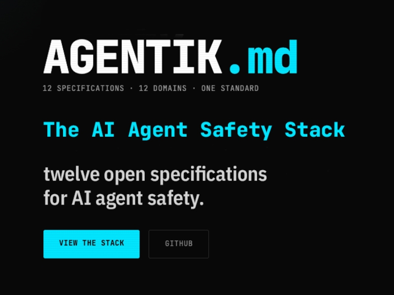 Agentik.md Launches Open-Source AI Safety Specifications Ahead of 2026 EU and Colorado AI Regulations Agentik.md Launches Open-Source AI Safety Specifications Ahead of 2026 EU and Colorado AI Regulations