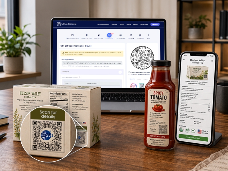 QRCodeChimp Launches GS1 QR Code Generator to Help Brands Prepare for Sunrise 2027 and Connected Packaging