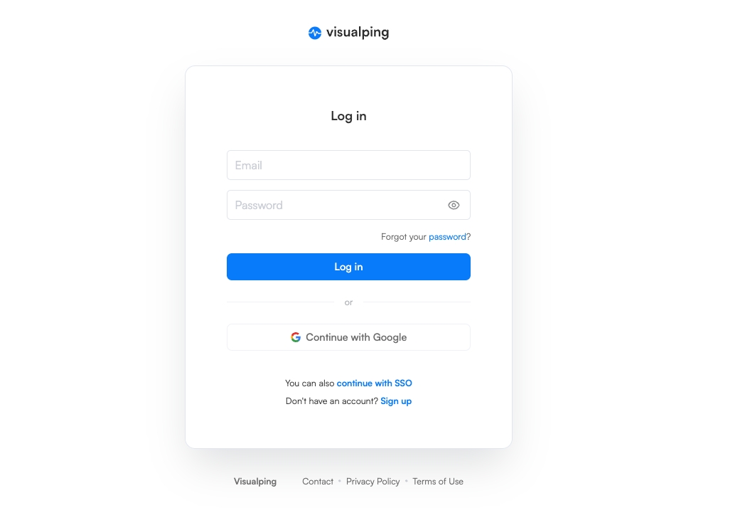 Visualping Launches Google Single Sign-On, Letting Users Access Website Monitoring With Their Existing Google Account Visualping Launches Google Single Sign-On, Letting Users Access Website Monitoring With Their Existing Google Account