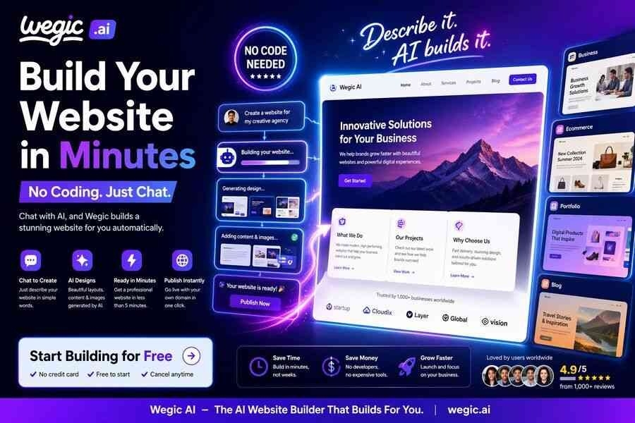 Wegic AI Website Builder Promo Code, Discount & Review June 2026: How the Chat-First Platform Is Challenging Wix and Squarespace for Solopreneurs Wegic AI Website Builder Promo Code, Discount & Review June 2026: How the Chat-First Platform Is Challenging Wix and Squarespace for Solopreneurs