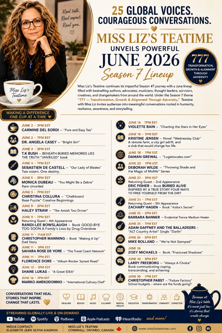 Miss Liz's Teatime Announces 25-Guest June 2026 Lineup for Season 7 Miss Liz's Teatime Announces 25-Guest June 2026 Lineup for Season 7