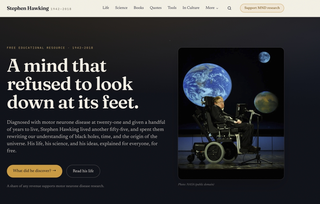 New independent online guide brings Stephen Hawking's life and science together in one free, sourced resource New independent online guide brings Stephen Hawking's life and science together in one free, sourced resource