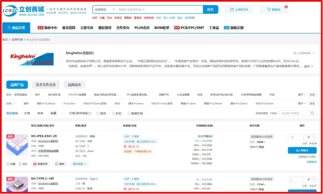 Kinghelm products are hot sellers on Lichuang Mall!