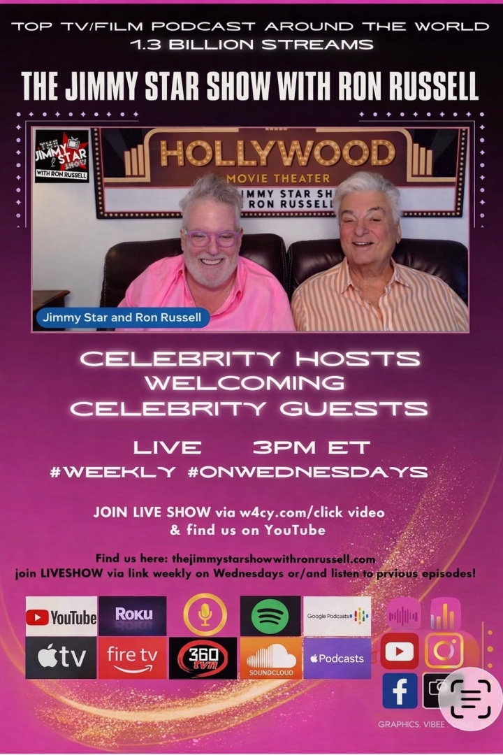 The Jimmy Star Show with Ron Russell Hits #1 on Apple Podcasts' U.S. Film Interviews Chart The Jimmy Star Show with Ron Russell Hits #1 on Apple Podcasts' U.S. Film Interviews Chart