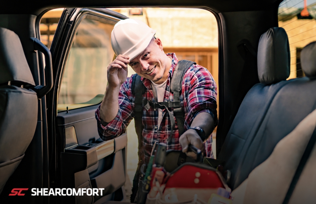 Built for the Job: ShearComfort's Waterproof CORDURA® Truck Seat Covers Protect Fleet Vehicles Through Peak Construction Season Built for the Job: ShearComfort's Waterproof CORDURA® Truck Seat Covers Protect Fleet Vehicles Through Peak Construction Season