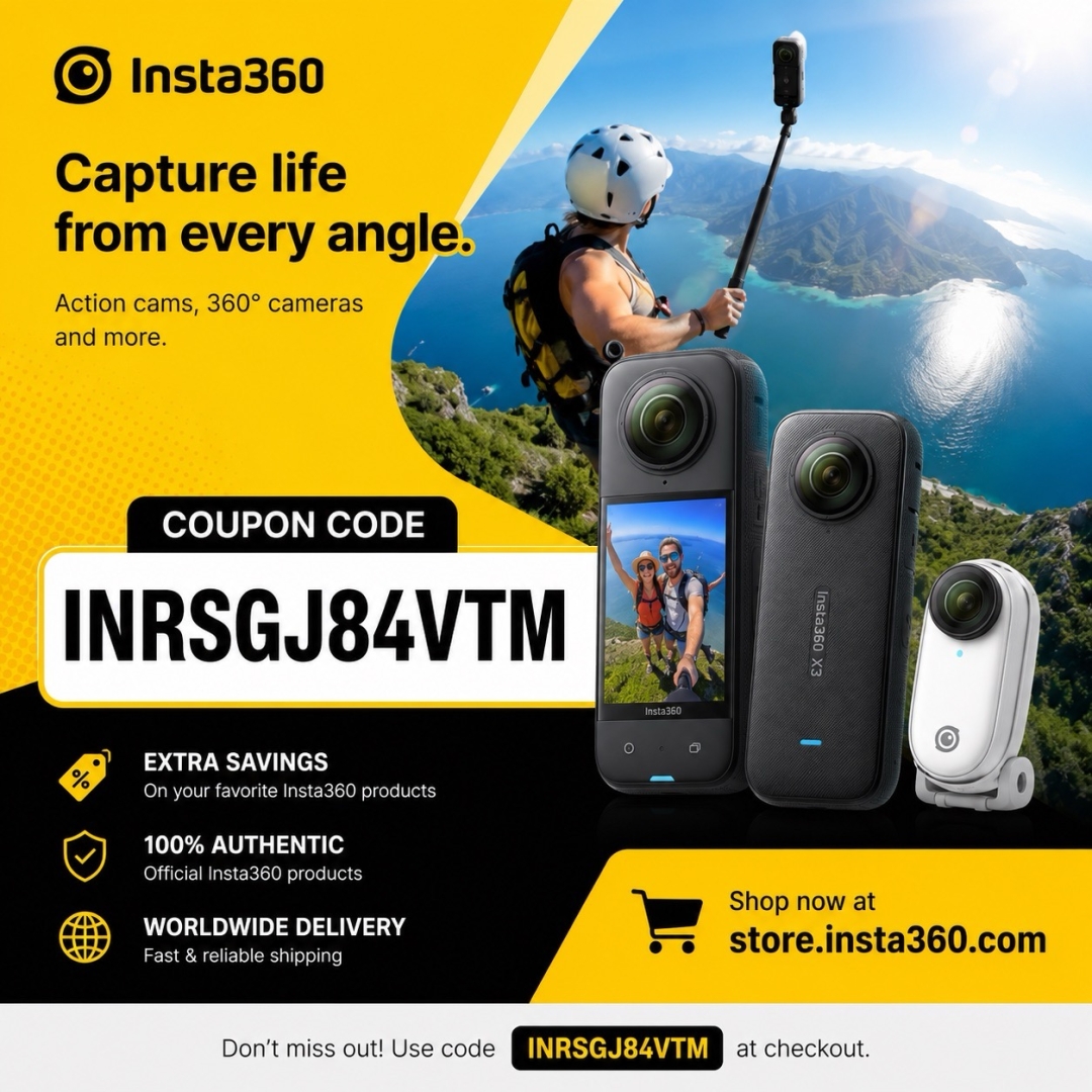 Insta360 Coupon Code INRSGJ84VTM Unlocks Exclusive Benefits Insta360 Coupon Code INRSGJ84VTM Unlocks Exclusive Benefits