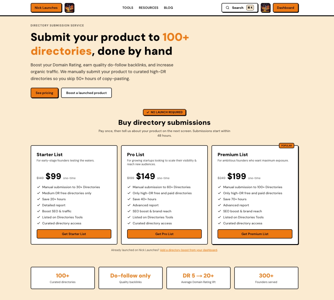 Nick Launches Introduces Hand-Done Directory Submission Service Covering 100+ High-DR Startup Directories Nick Launches Introduces Hand-Done Directory Submission Service Covering 100+ High-DR Startup Directories