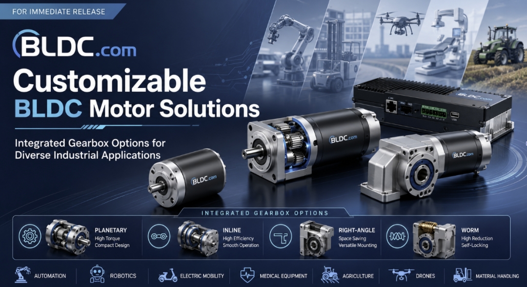 BLDC.com Introduces Customizable BLDC Motor Solutions with Integrated Gearbox Options for Diverse Industrial Applications