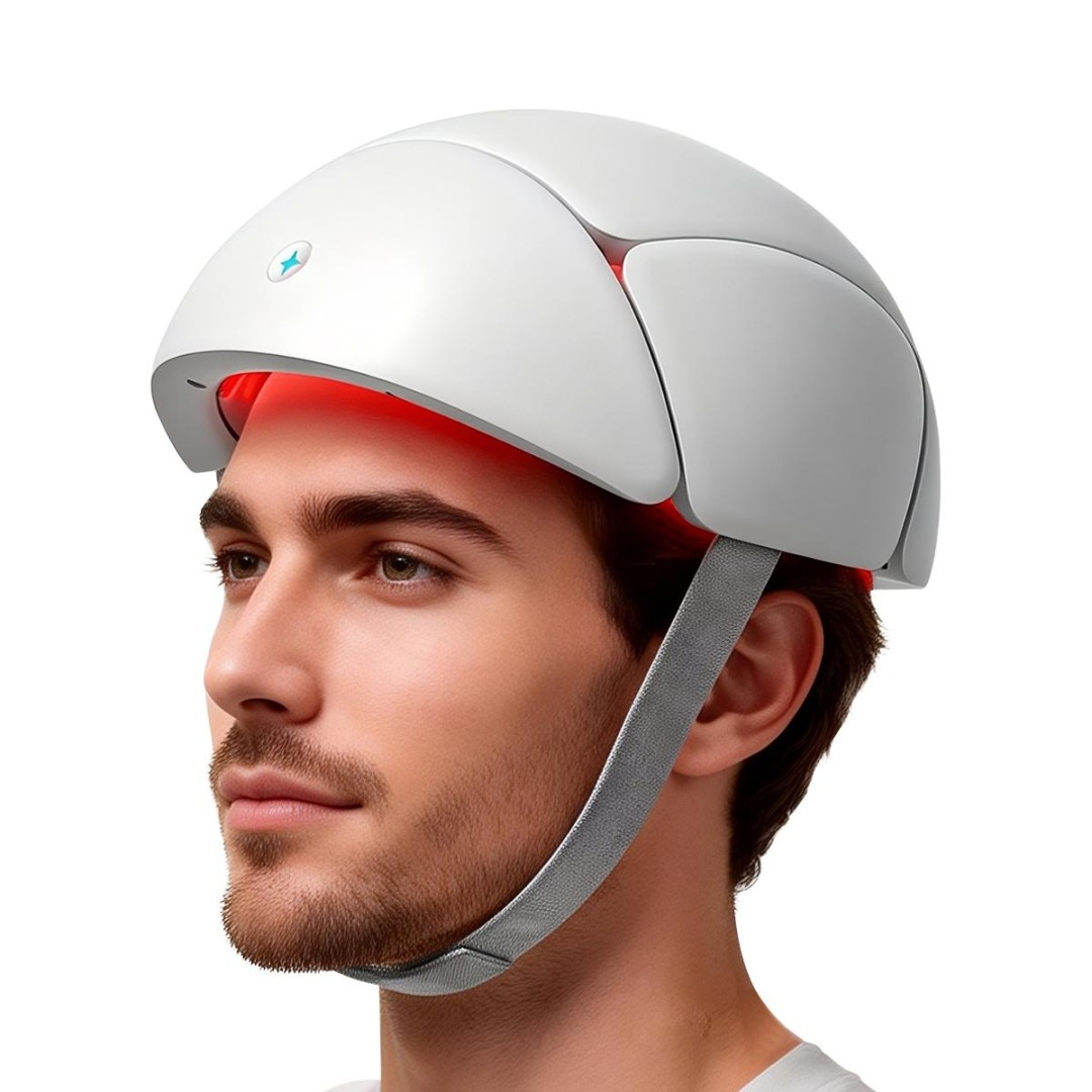 Laser hair growth helmet