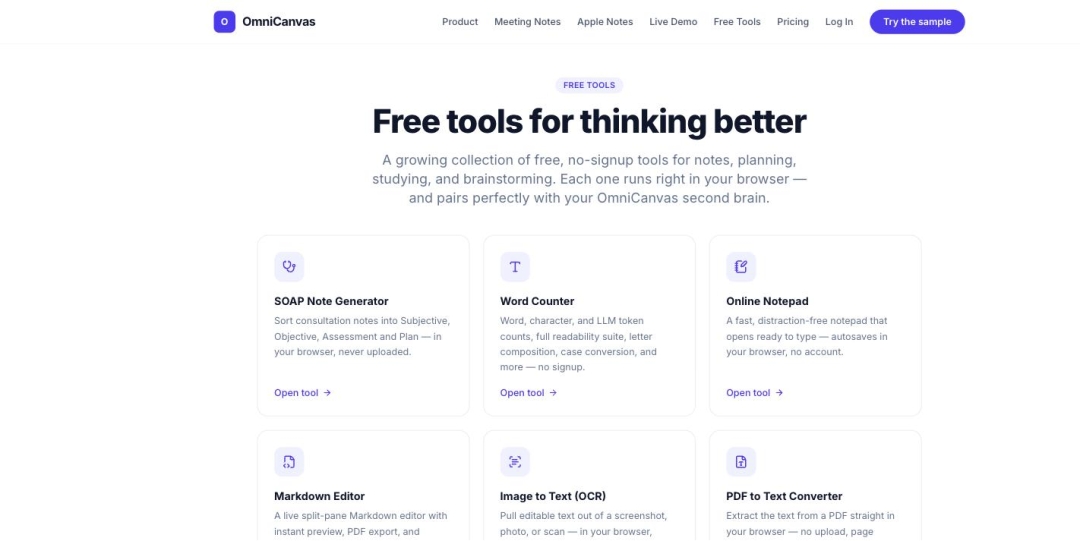 OmniCanvas Releases 40 Free Online Tools That Run Entirely In The Browser Without Uploading Files
