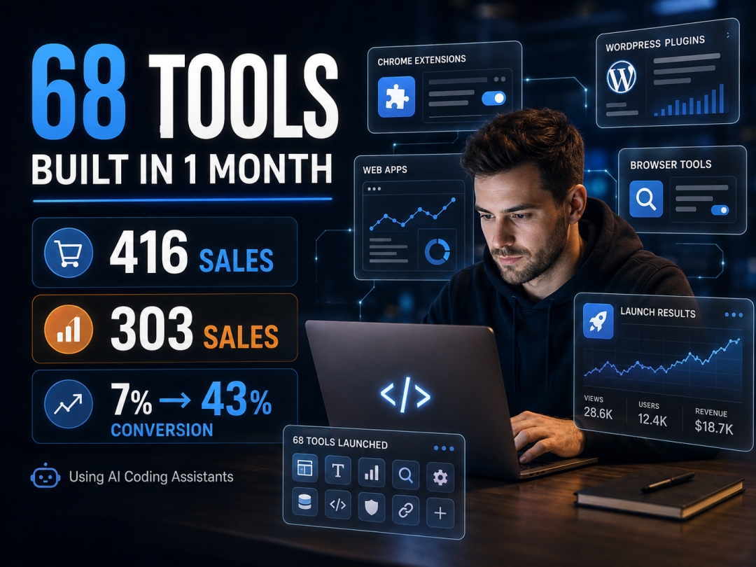 Solo Operator Builds 68 Marketing Tools in One Month Using AI Coding Assistants Solo Operator Builds 68 Marketing Tools in One Month Using AI Coding Assistants