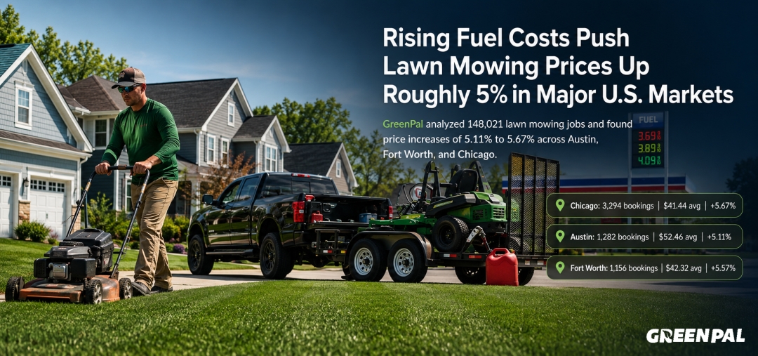 Rising Fuel Costs Push Lawn Mowing Prices Up Roughly 5% in Major U.S. Markets