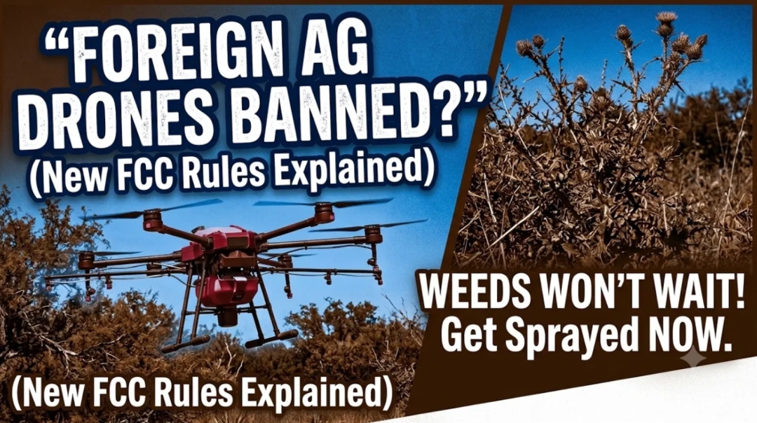 What the FCC Ban on New Foreign-Made Drones Means for Texas Agriculture: Texas Agridrone Services Weighs In