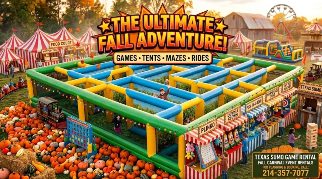 Rides, Games, Mazes and More: Texas Sumo Game Rental Gets Ready for Fall Carnival Season