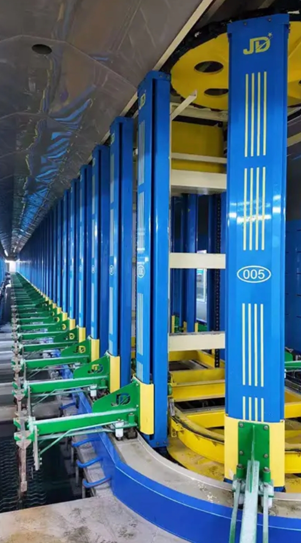 Vertical Lift Rack Zinc Plating Equipment