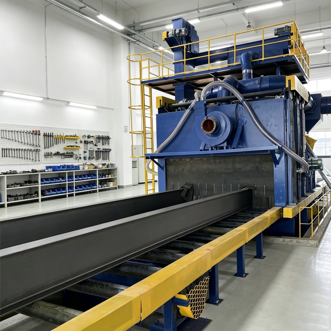 H beam shot blasting machine