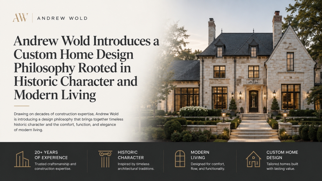 Andrew Wold Introduces a Custom Home Design Philosophy Rooted in Historic Character and Modern Living
