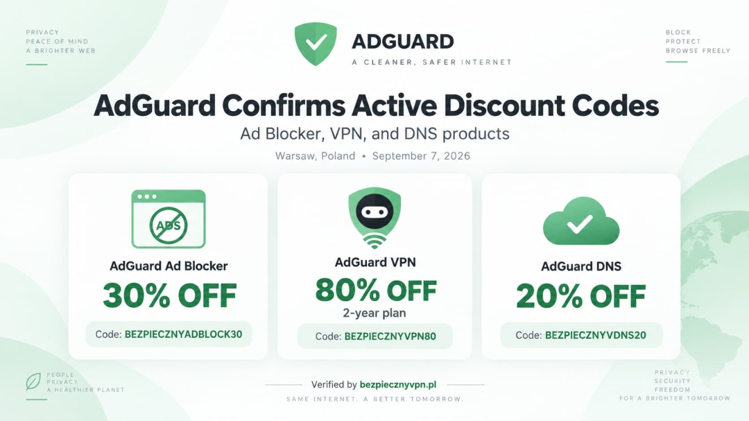 AdGuard Confirms Discount Codes Across Its Ad Blocker, VPN, and DNS Products AdGuard Confirms Discount Codes Across Its Ad Blocker, VPN, and DNS Products