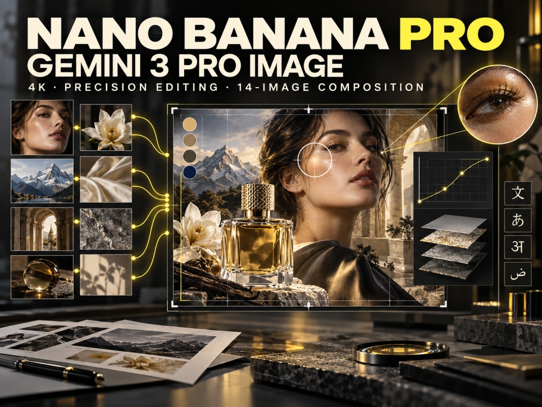 Nano Banana Pro Advances 4K AI Image Generation with Gemini 3 Pro Reasoning, Precision Editing, and 14-Image Composition Nano Banana Pro Advances 4K AI Image Generation with Gemini 3 Pro Reasoning, Precision Editing, and 14-Image Composition