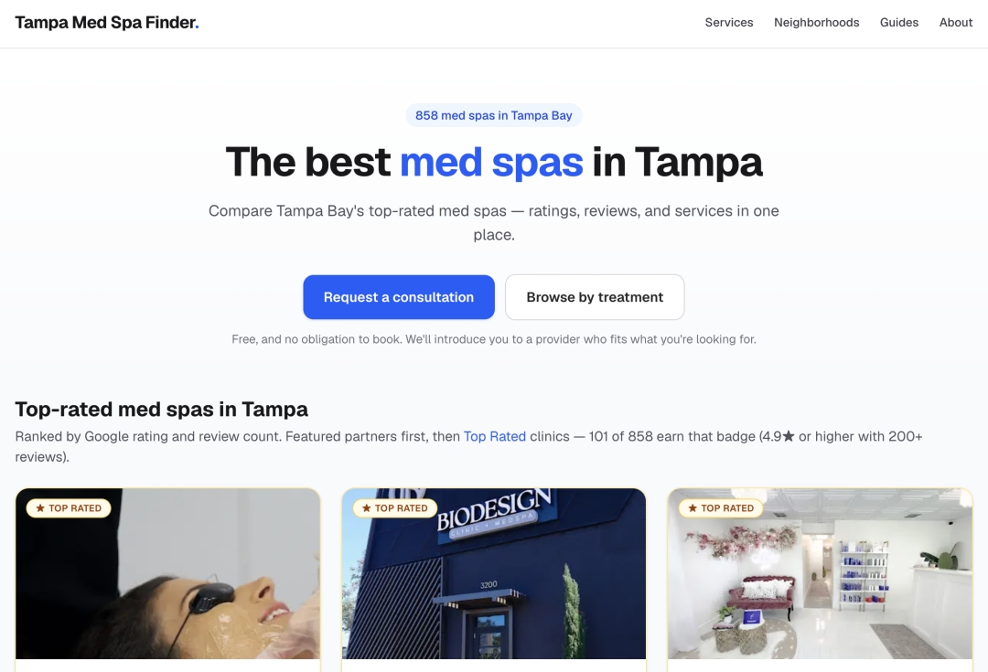 New Tampa Bay Directory Puts 858 Med Spas and Laser Clinics in One Searchable Database