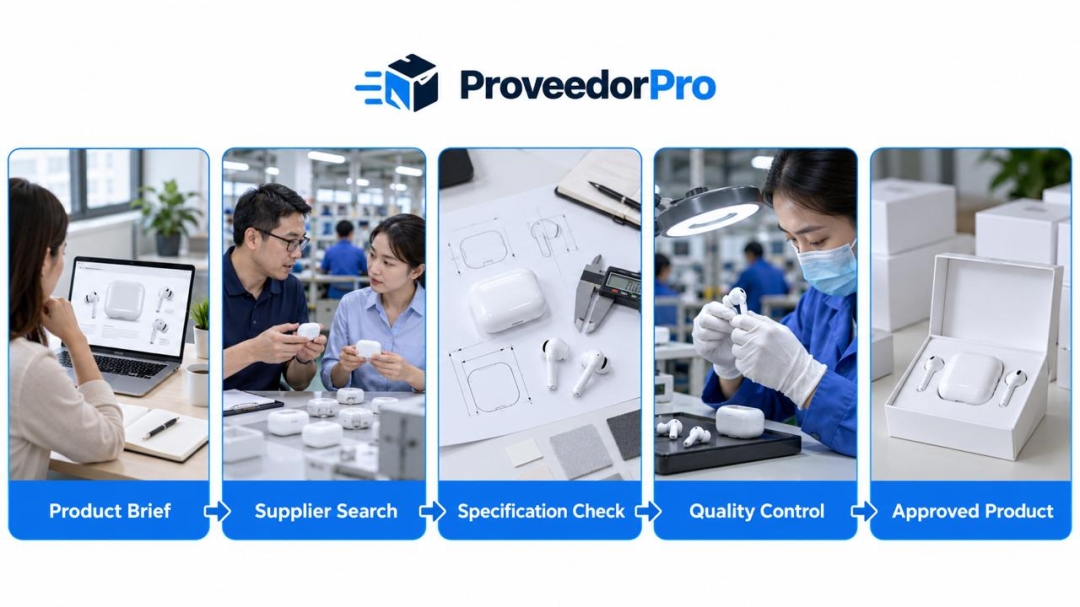 Private China dropshipping sourcing workflow from product request through supplier review and quality control