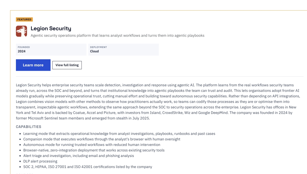 SOC Automation Tool List 2026 includes Legion Security SOC Automation Tool List 2026 includes Legion Security