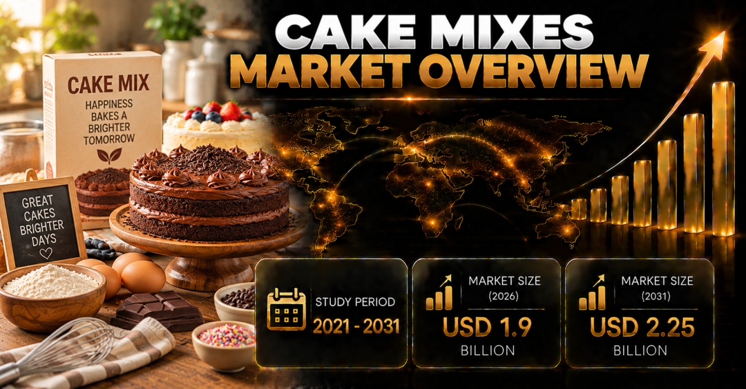Cake Mixes Market Size to Reach $2.25 Billion by 2031 as Demand for Gluten-Free Formulations and Premium Clean-Label Baking Kits Gains Momentum - Mordor Intelligence Cake Mixes Market Size to Reach $2.25 Billion by 2031 as Demand for Gluten-Free Formulations and Premium Clean-Label Baking Kits Gains Momentum - Mordor Intelligence