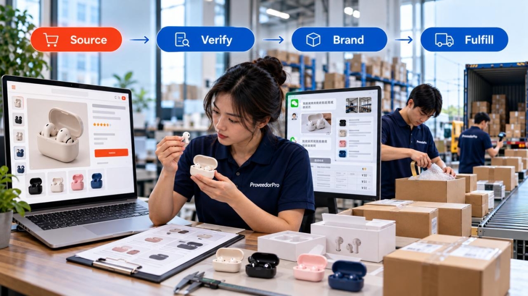 ProveedorPro verifies products and suppliers before branded dropshipping fulfillment