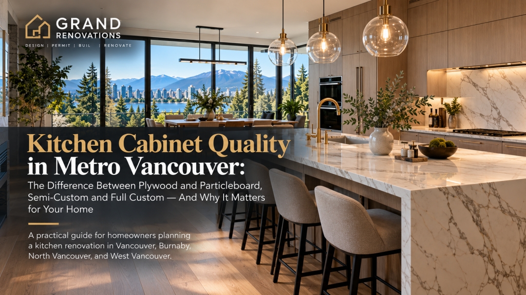 Kitchen Cabinet Quality in Metro Vancouver: Plywood vs. Particleboard, Semi-Custom vs. Custom, and What Homeowners Should Know