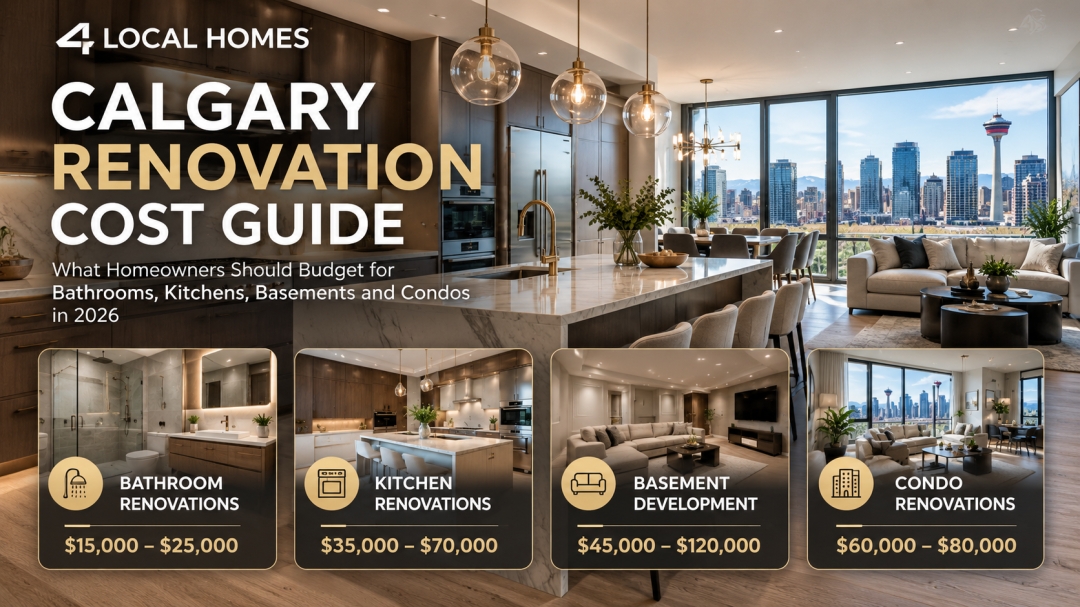 Calgary Renovation Costs in 2026: What Homeowners Should Budget for Bathrooms, Kitchens, Basements and Condos Calgary Renovation Costs in 2026: What Homeowners Should Budget for Bathrooms, Kitchens, Basements and Condos