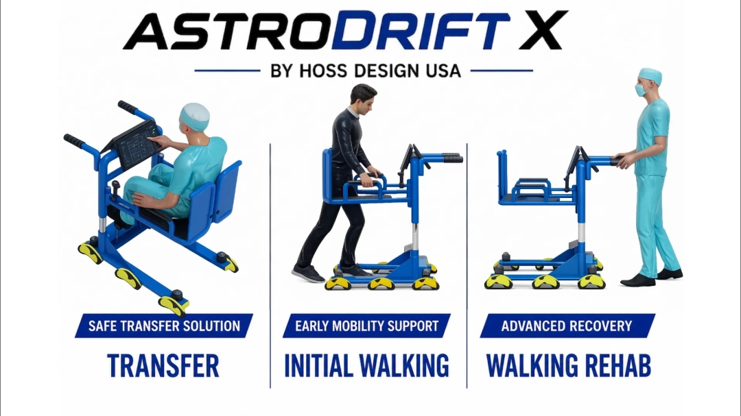 AstroDrift X: Hoss Design USA Develops Post-Flight Mobility System for Space Travelers AstroDrift X: Hoss Design USA Develops Post-Flight Mobility System for Space Travelers