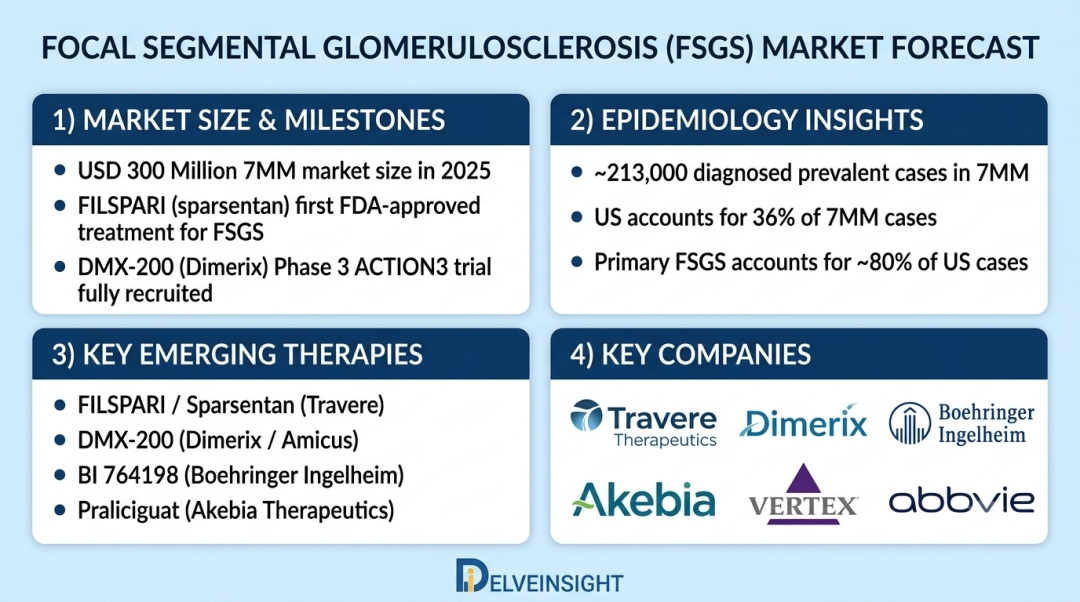 Focal Segmental Glomerulosclerosis Market to Expand Rapidly with Advancing Pipeline and Increasing Treatment Adoption by 2036 – DelveInsight | Retrophin, AbbVie, AstraZeneca, Pfizer, Sanofi, Teva Focal Segmental Glomerulosclerosis Market to Expand Rapidly with Advancing Pipeline and Increasing Treatment Adoption by 2036 – DelveInsight | Retrophin, AbbVie, AstraZeneca, Pfizer, Sanofi, Teva