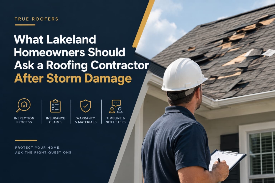 True Roofers Shares What Lakeland Homeowners Should Ask a Roofing Contractor After Storm Damage True Roofers Shares What Lakeland Homeowners Should Ask a Roofing Contractor After Storm Damage