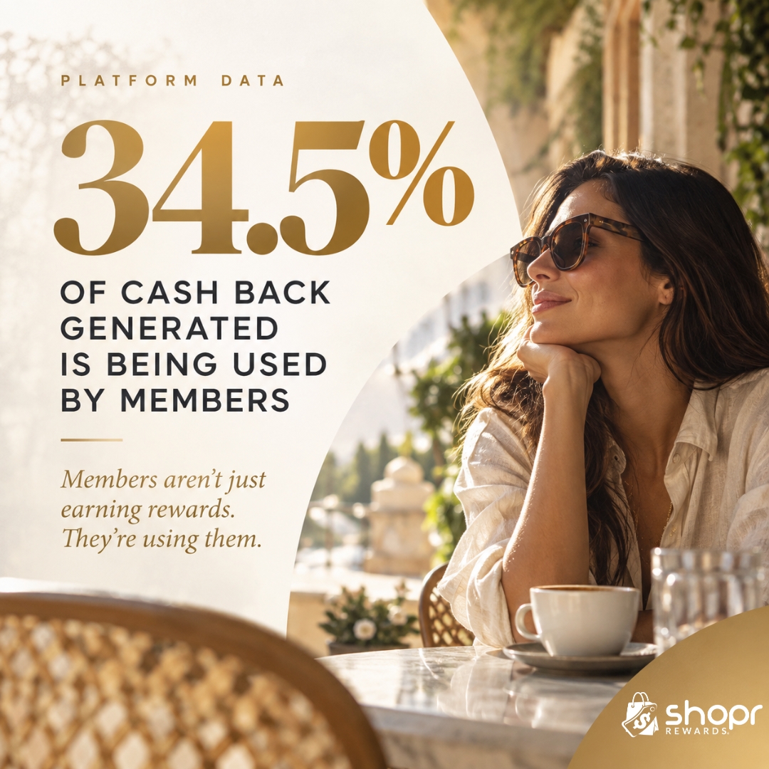 Shopr Rewards® Data Shows Members Are Redeeming, Not Just Earning, Cash Back