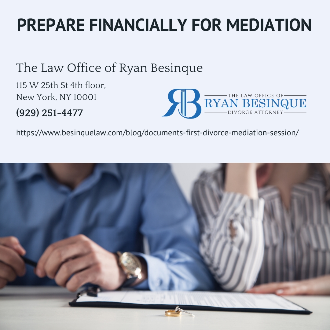 Manhattan Divorce Mediation Attorney Ryan Besinque Details Financial Preparation for Divorce Mediation