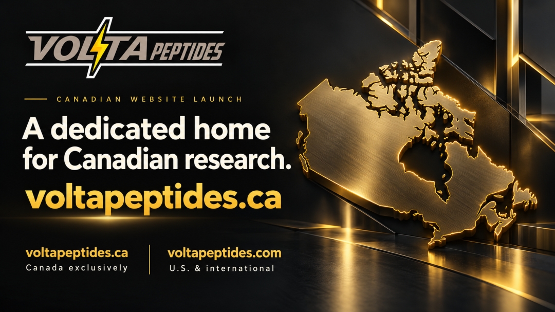 Volta Peptides Launches VoltaPeptides.ca Exclusively for Canada; VoltaPeptides.com to Focus on U.S. and International Markets