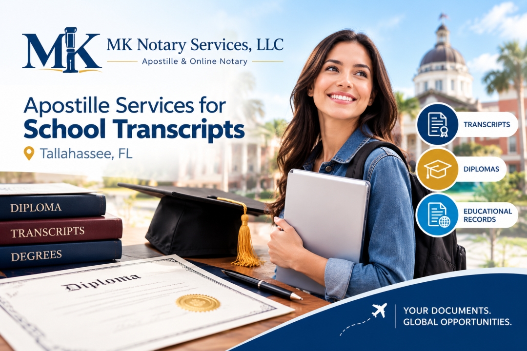 MK Notary Services Expands Apostille Services for School Transcripts in Tallahassee