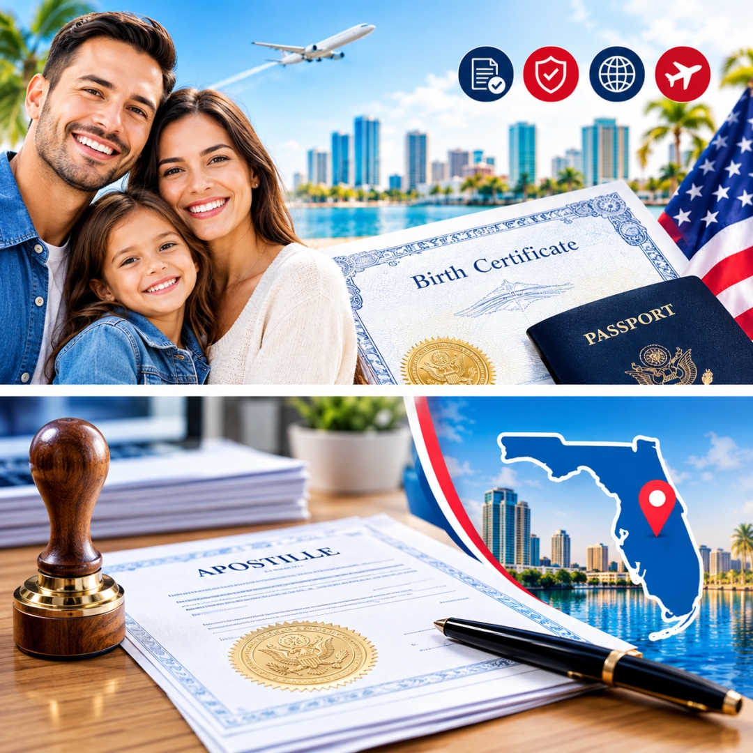 Miami Apostilla Offers Fast, End-to-End Apostille Services for American Birth Certificates – Florida, Georgia & South Carolina