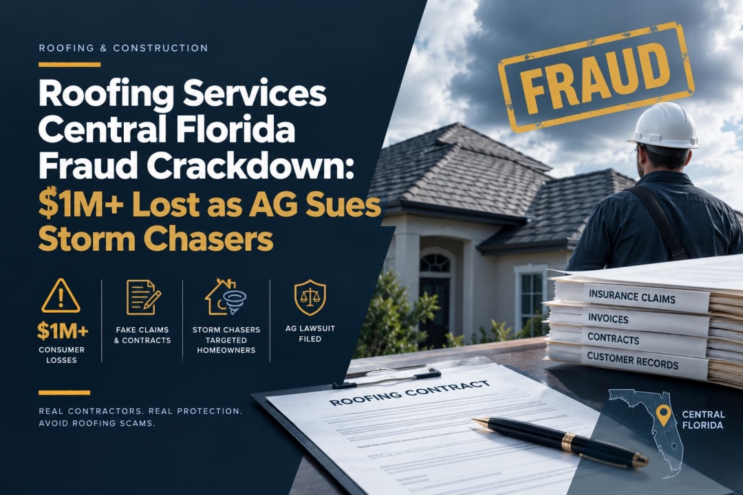 Roofing Services Central Florida Fraud Crackdown: $1M+ Lost as AG Sues Storm Chasers
