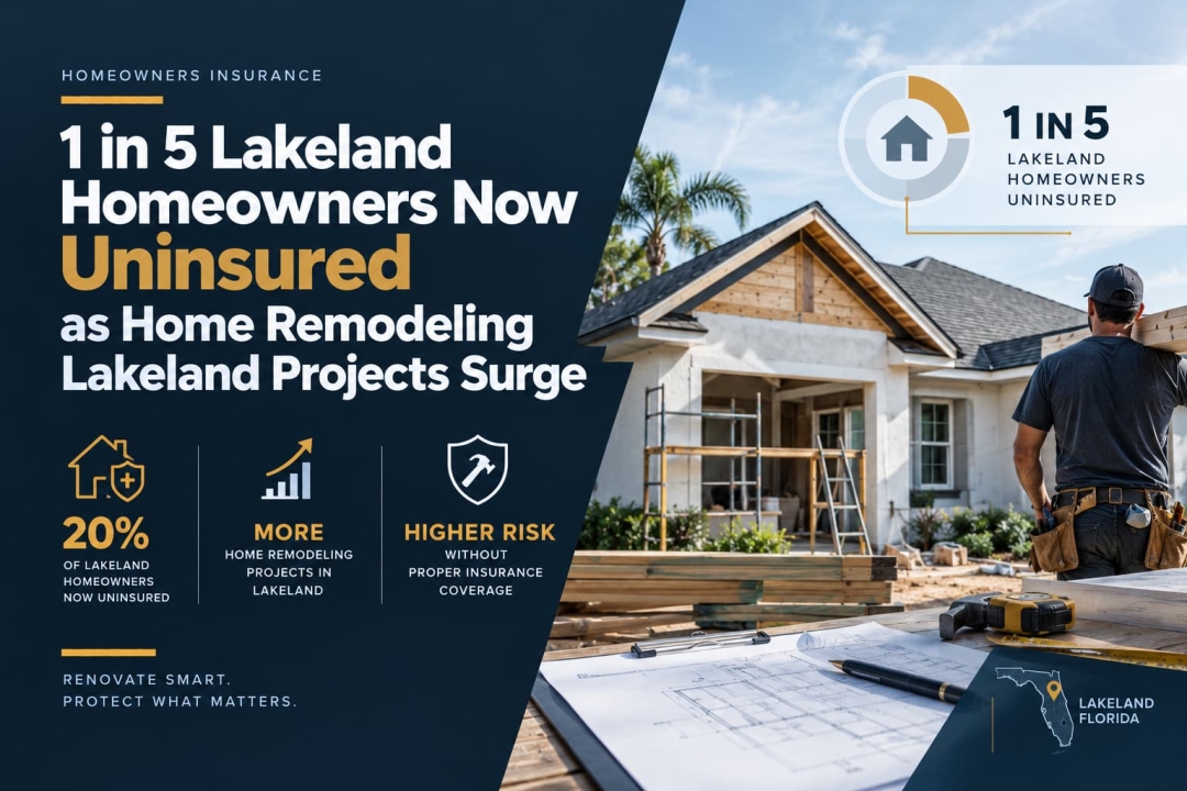 1 in 5 Lakeland Homeowners Now Uninsured as Home Remodeling Lakeland Projects Surge