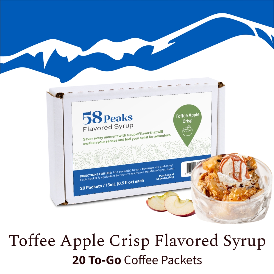 58 Peaks Introduces Toffee Apple Crisp, Its First Seasonal Coffee Syrup Packet
